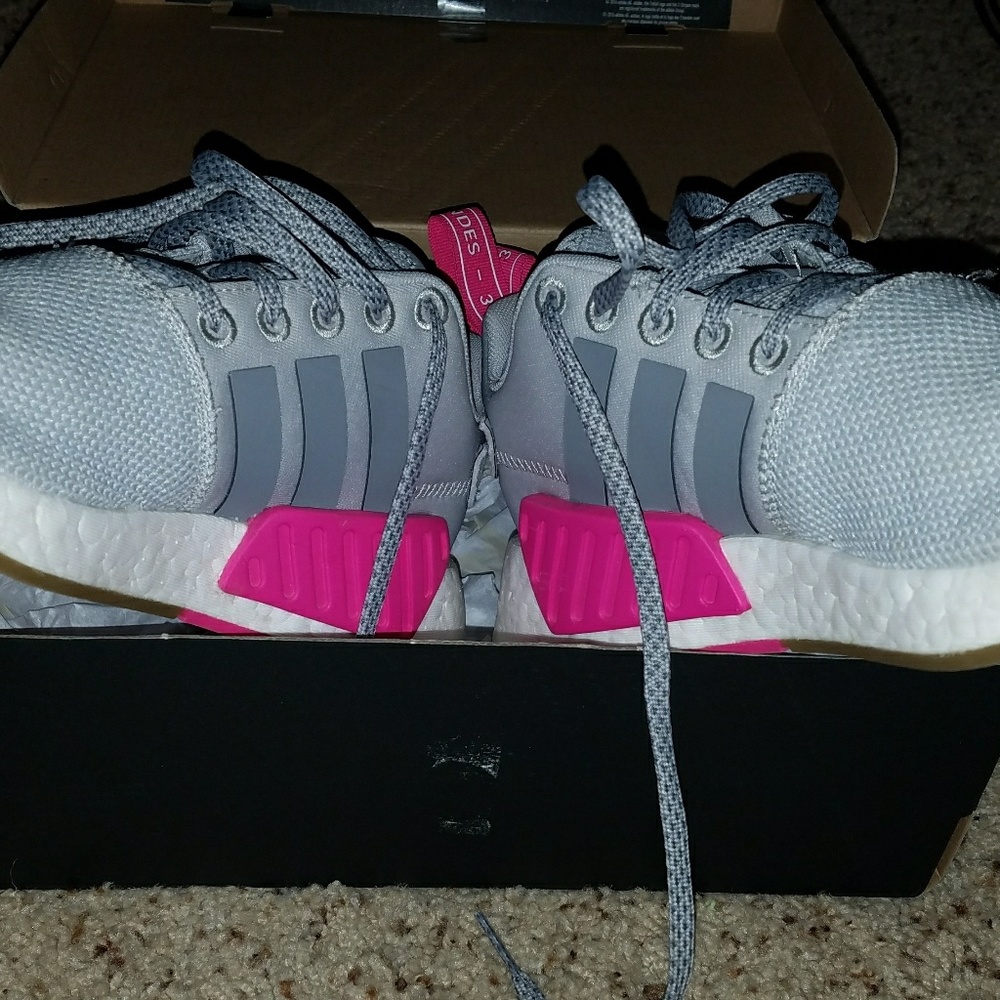 ADIDAS ORG W NMD R2-GREY/PINK - Picture 6 of 7